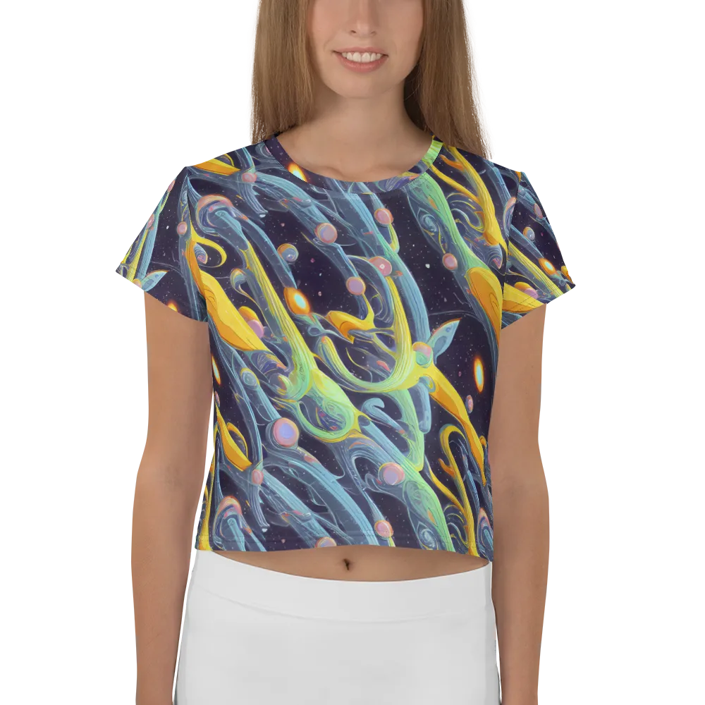 Interstellar Flow on Crop Tee — Front