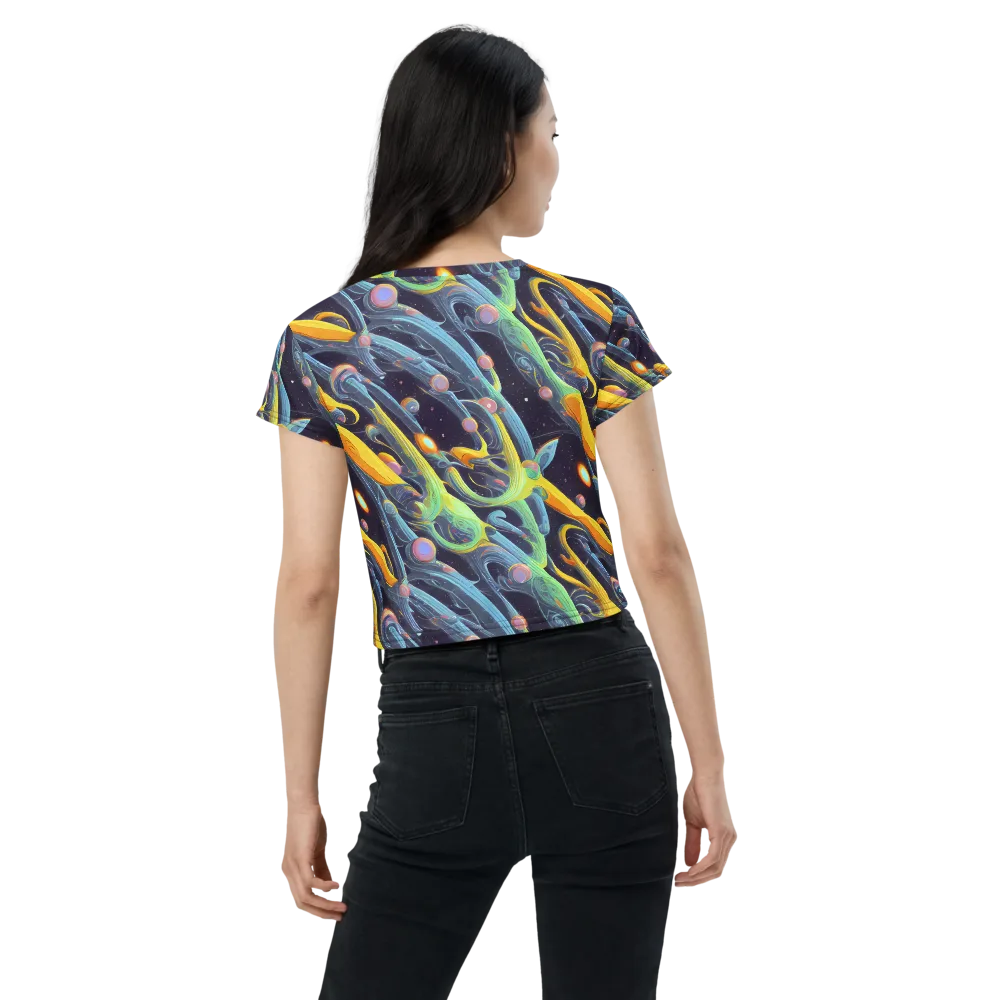 Interstellar Flow on Crop Tee — Back