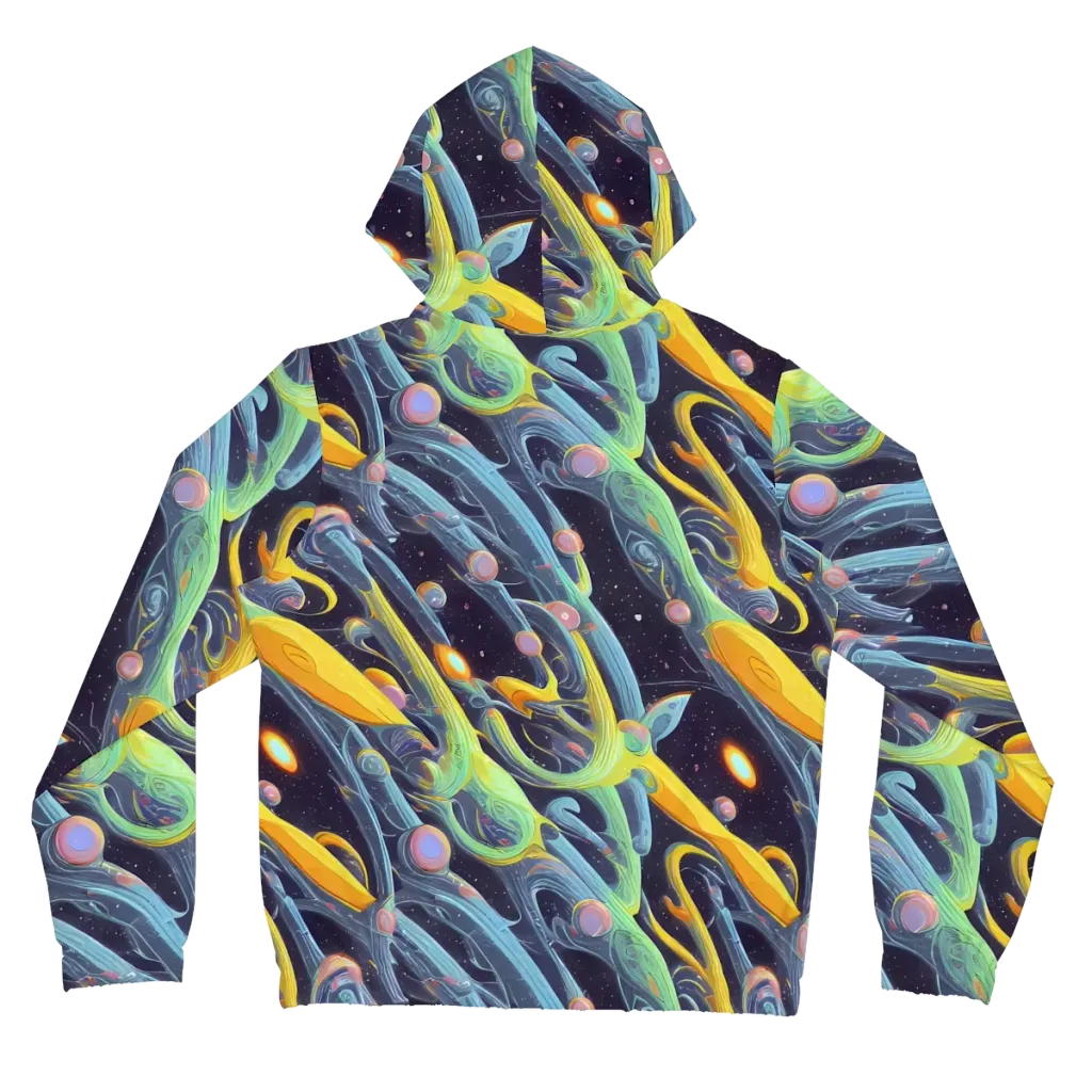 Interstellar Flow on Women's Full-Zip Hoodie — Back