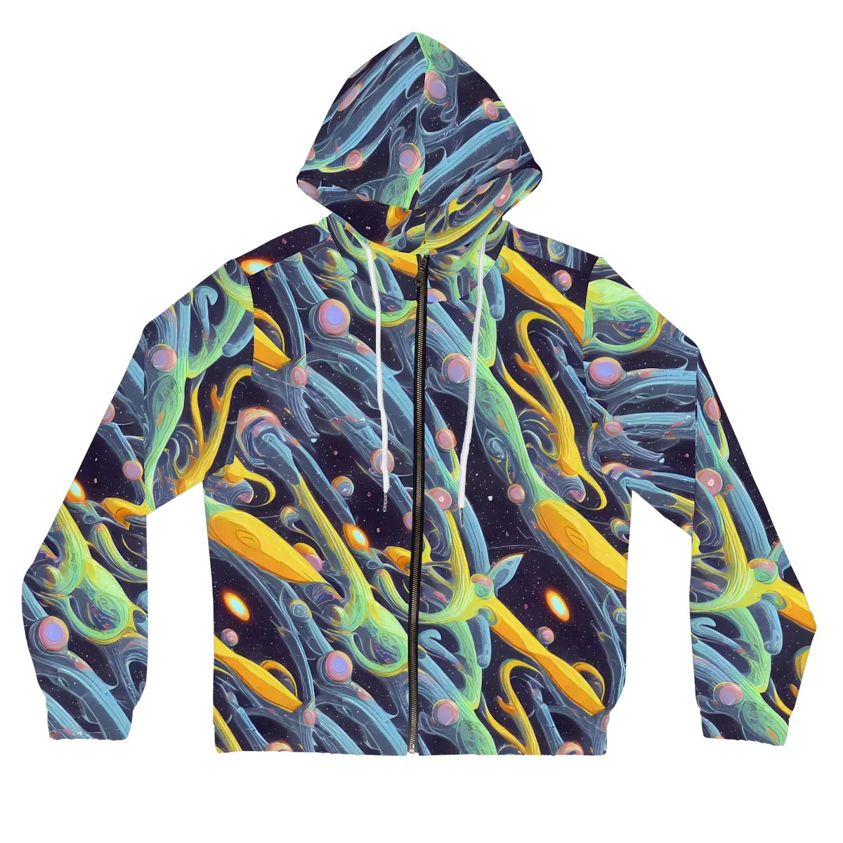 Interstellar Flow on Women's Full-Zip Hoodie — Front