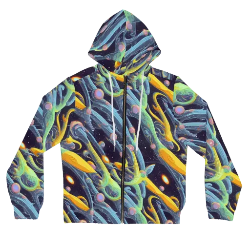 Interstellar Flow on a Women's Full-Zip Hoodie