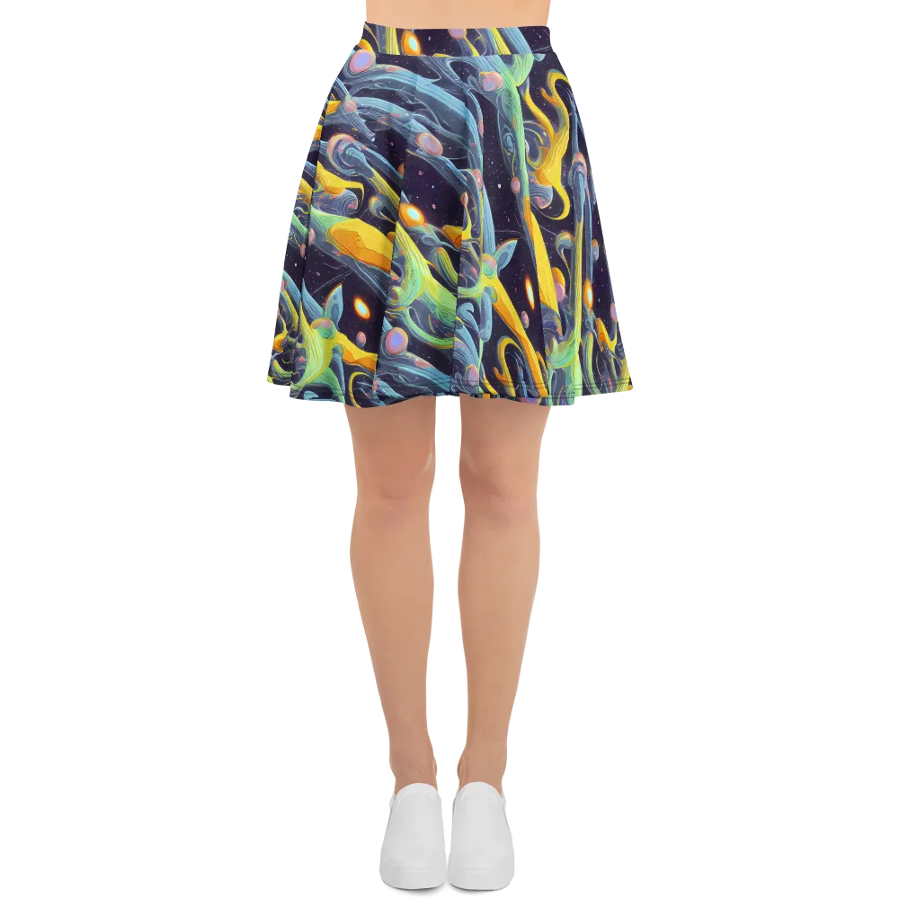 Interstellar Flow on Skater Skirt — Front