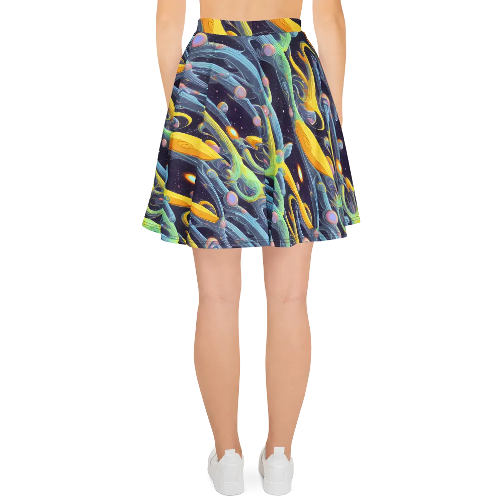 Interstellar Flow on Skater Skirt — Back