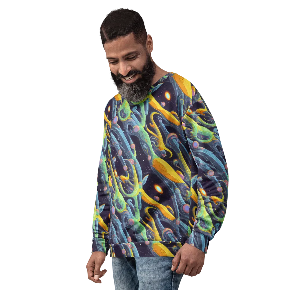 Interstellar Flow on Sweatshirt — Left Front
