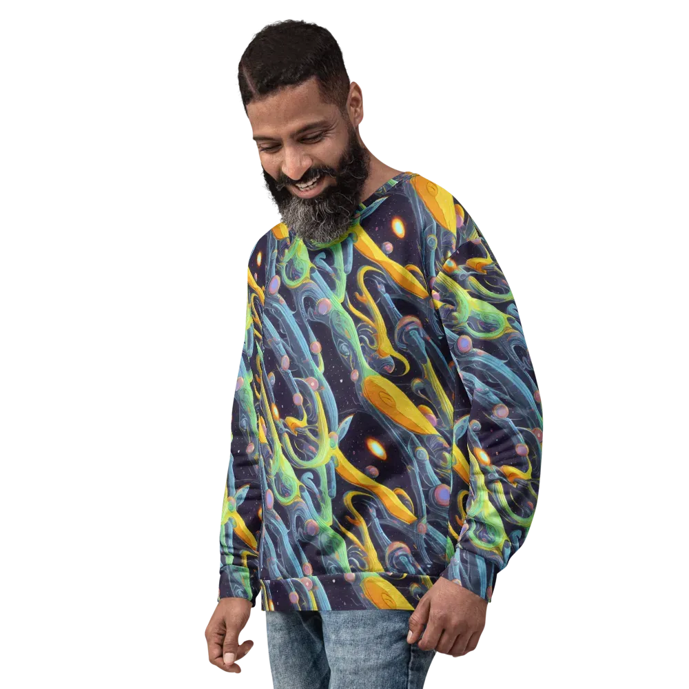 Interstellar Flow on Sweatshirt — Left Front