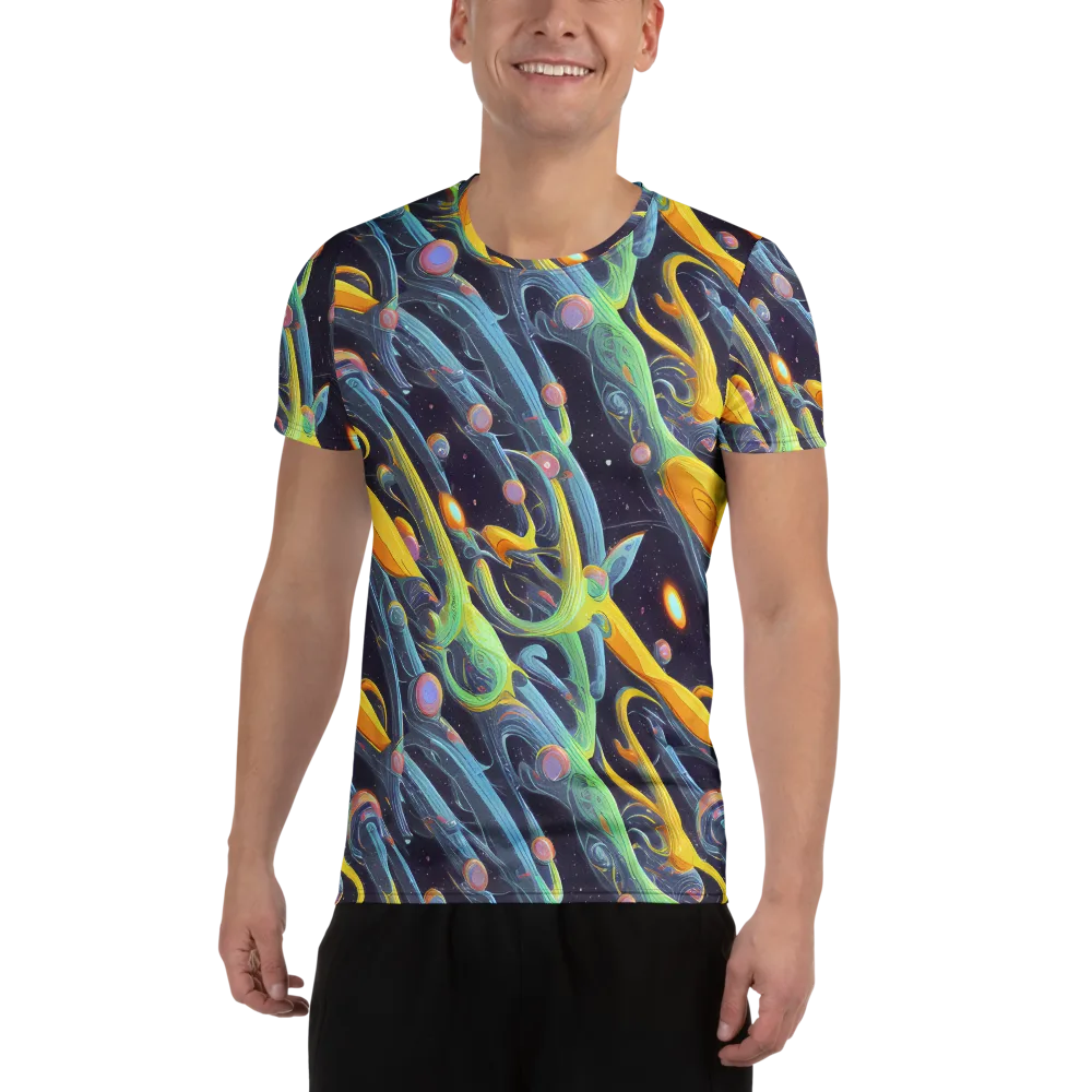 Interstellar Flow on Men's Athletic T-Shirt — Front