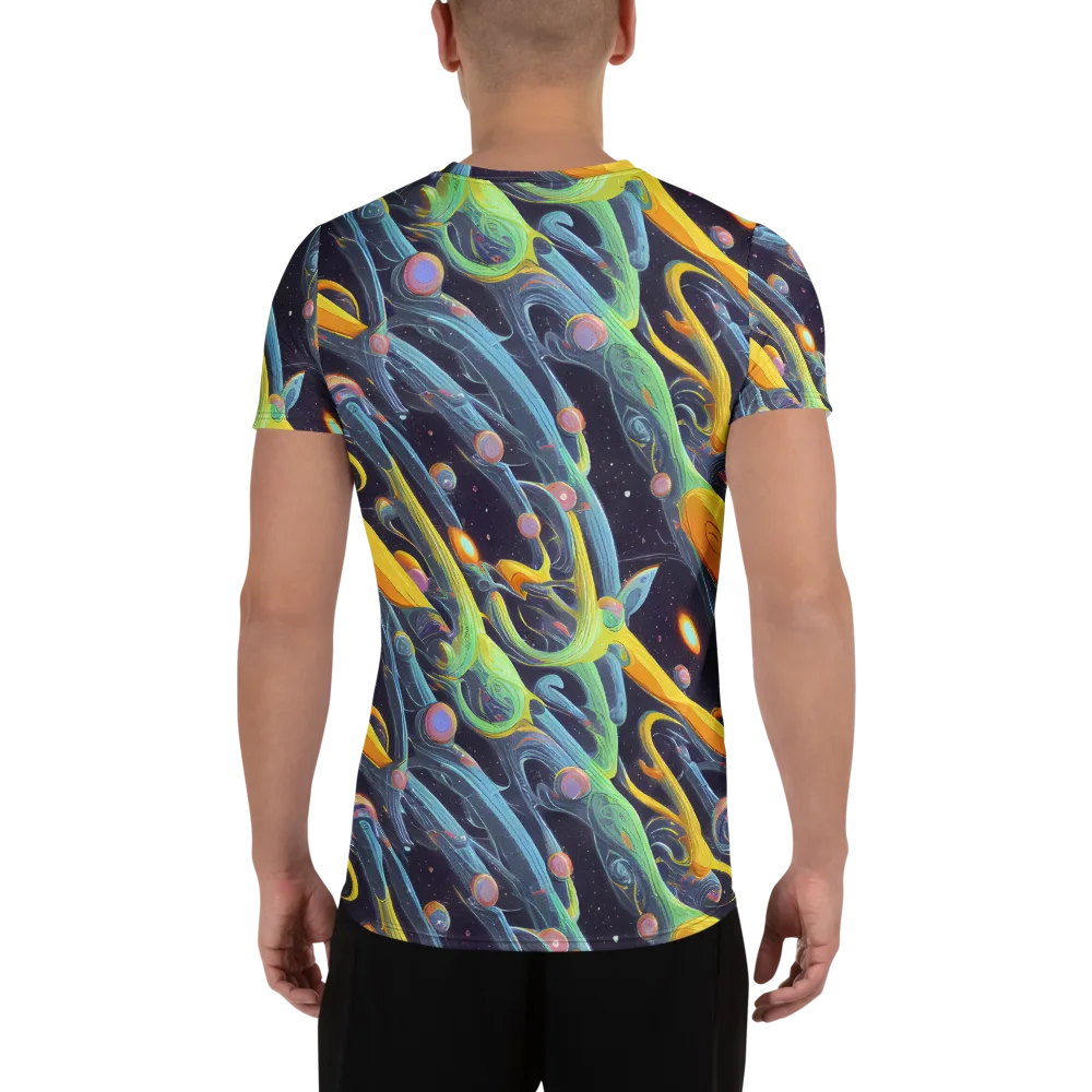 Interstellar Flow on Men's Athletic T-Shirt — Back