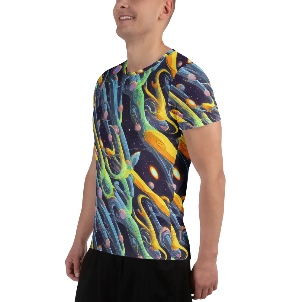 Interstellar Flow on Men's Athletic T-Shirt — Left