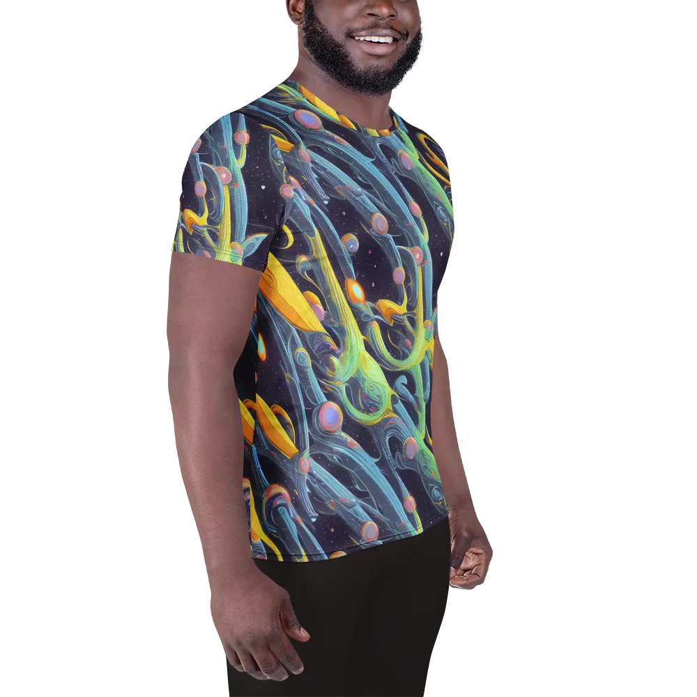 Interstellar Flow on Men's Athletic T-Shirt — Right