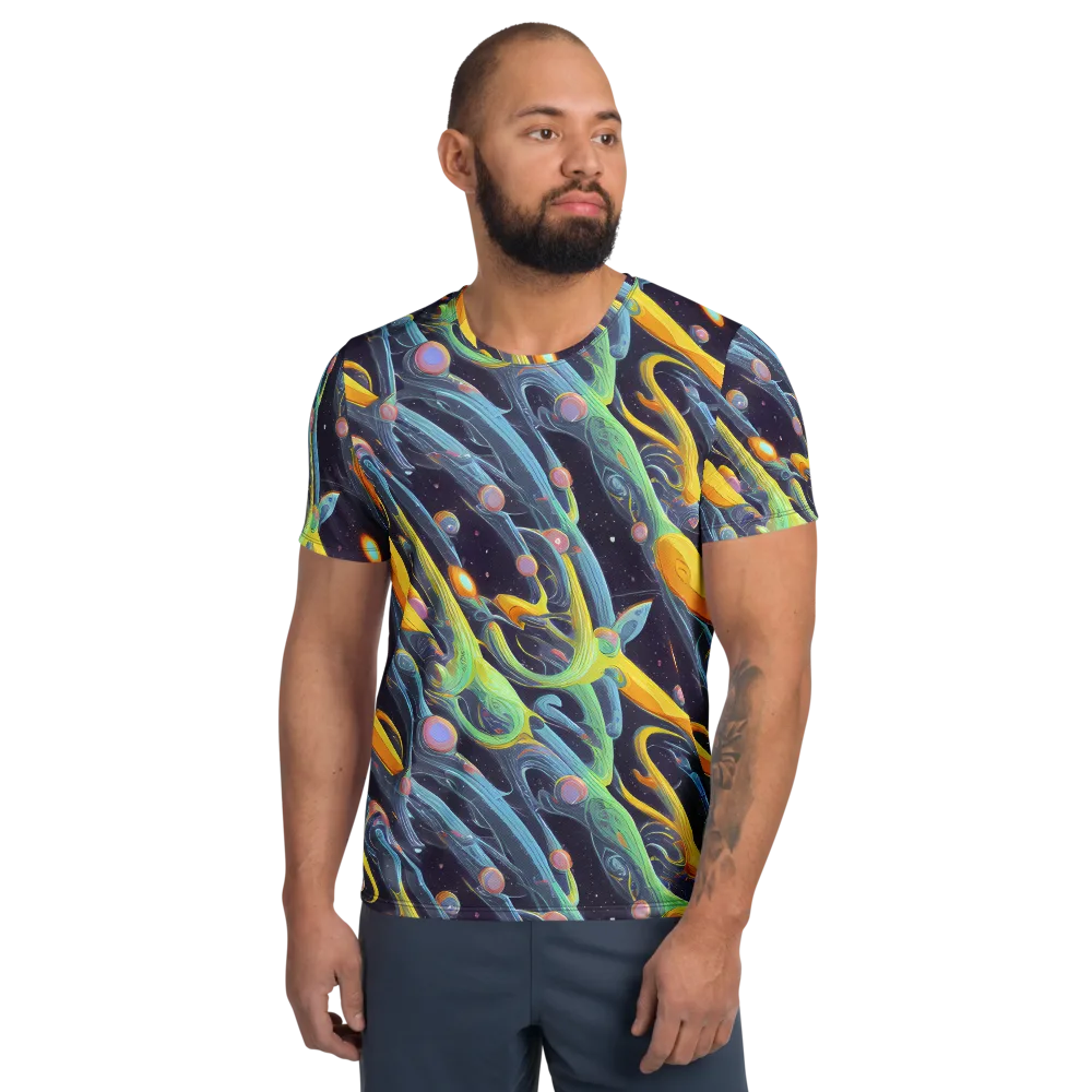 Interstellar Flow on Men's Athletic T-Shirt — Front