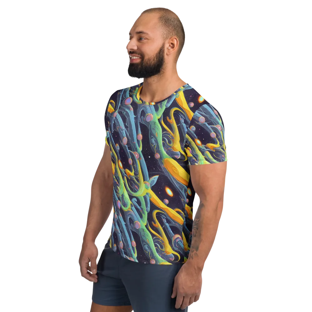 Interstellar Flow on Men's Athletic T-Shirt — Left
