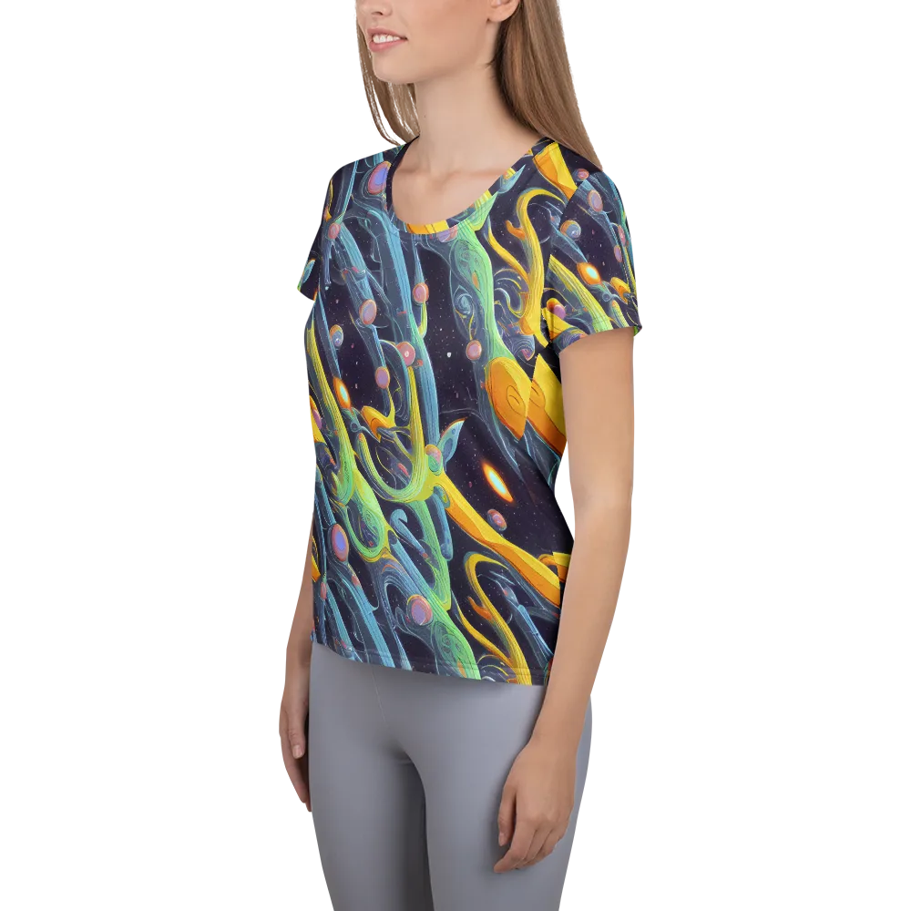 Interstellar Flow on Women's Athletic T-Shirt — Left