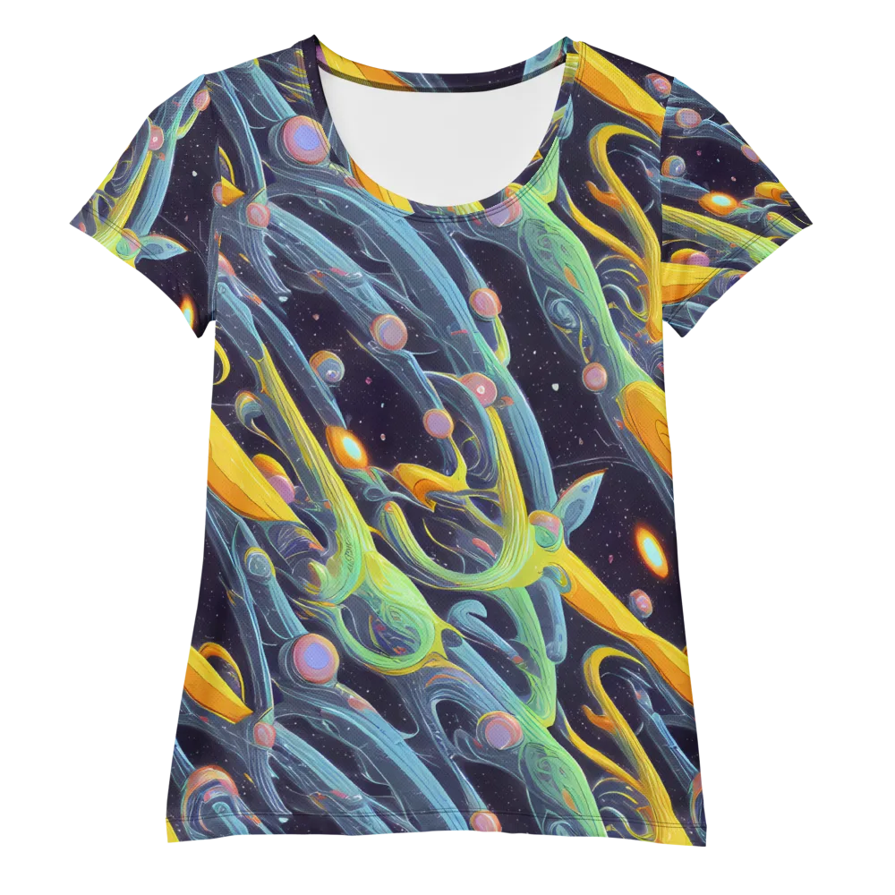 Interstellar Flow on Women's Athletic T-Shirt — Front