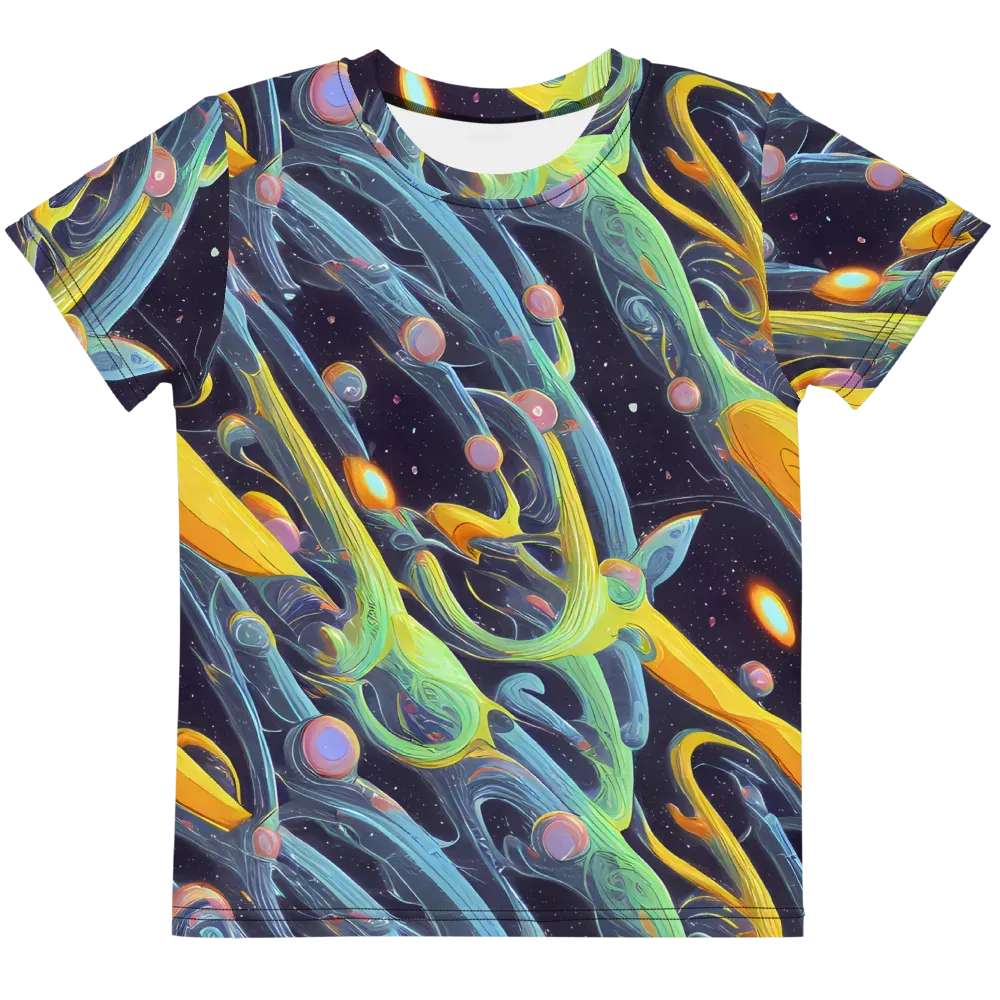 Interstellar Flow on Kids Crew Neck T-Shirt — Front