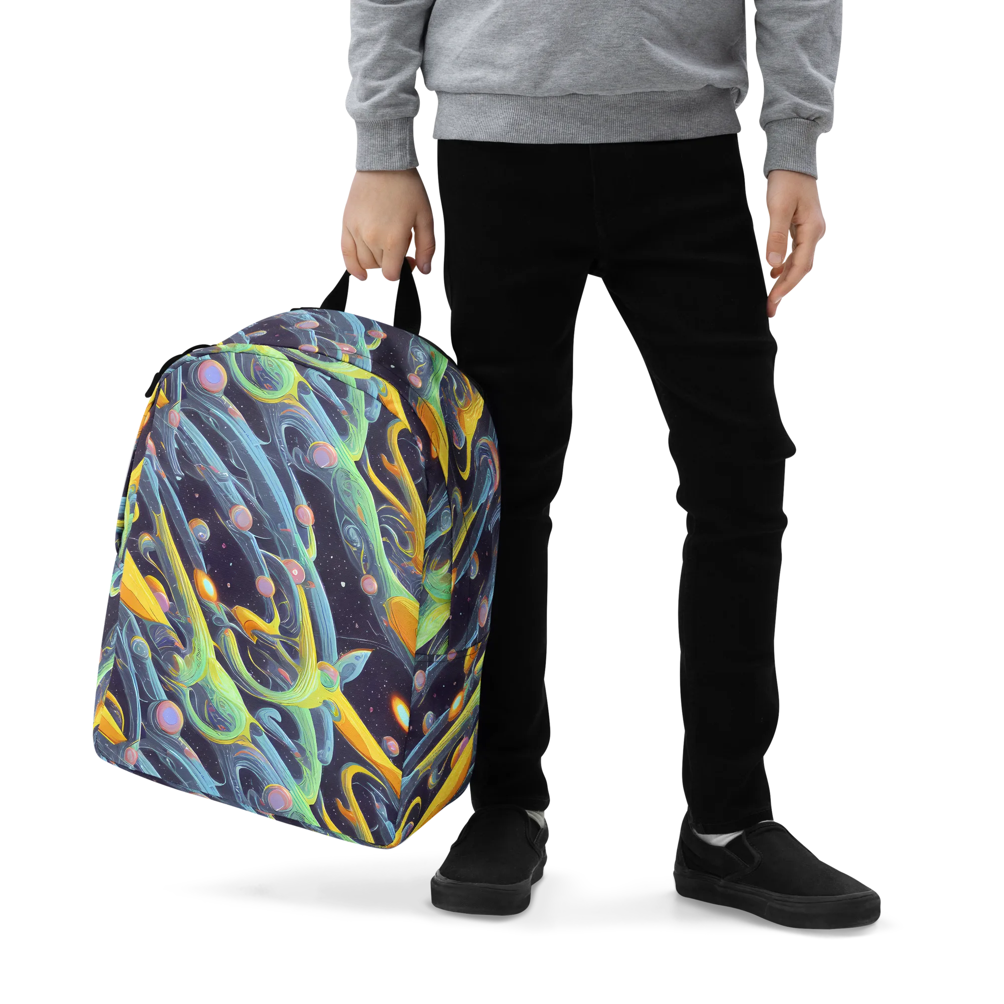 Interstellar Flow on Minimalist Backpack — Zoomed-in