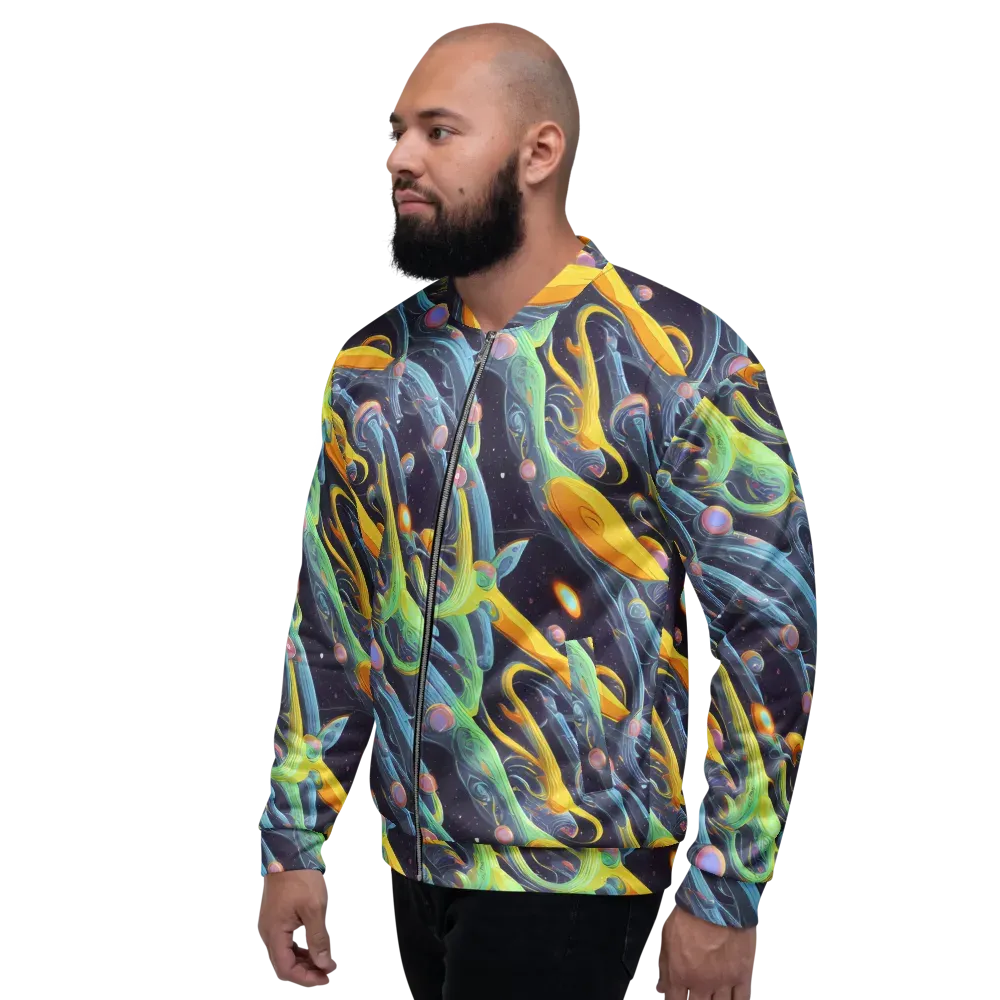 Interstellar Flow on Bomber Jacket — Left
