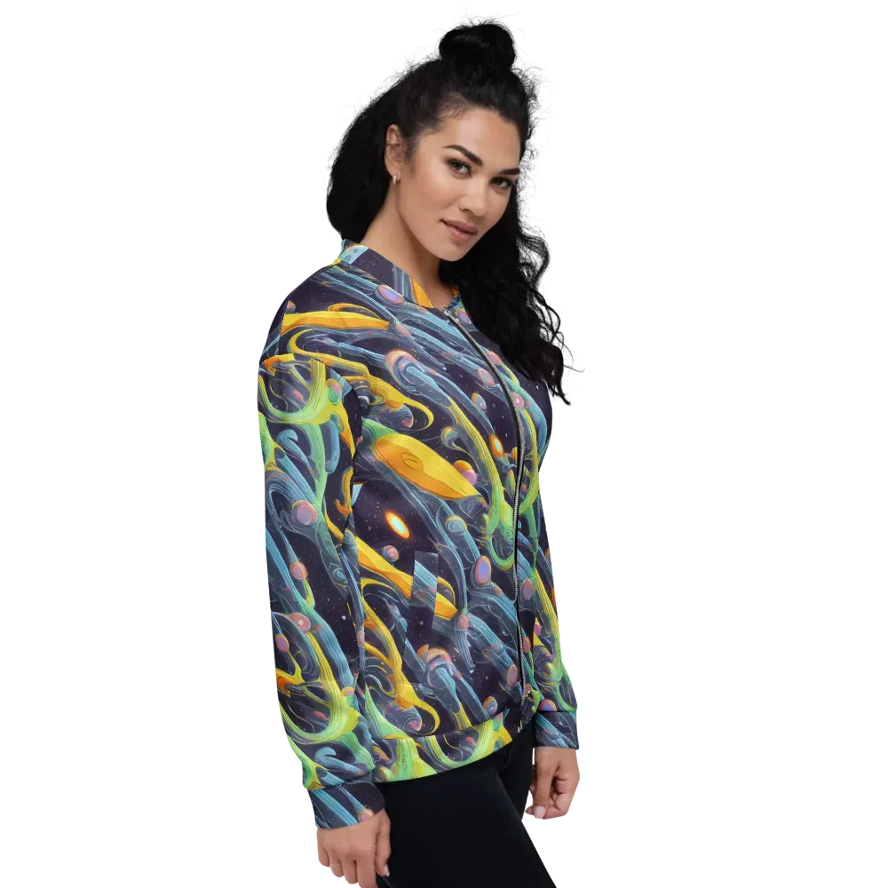 Interstellar Flow on Bomber Jacket — Right
