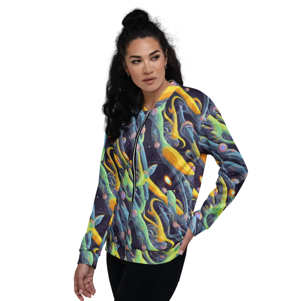 Interstellar Flow on Bomber Jacket — Left