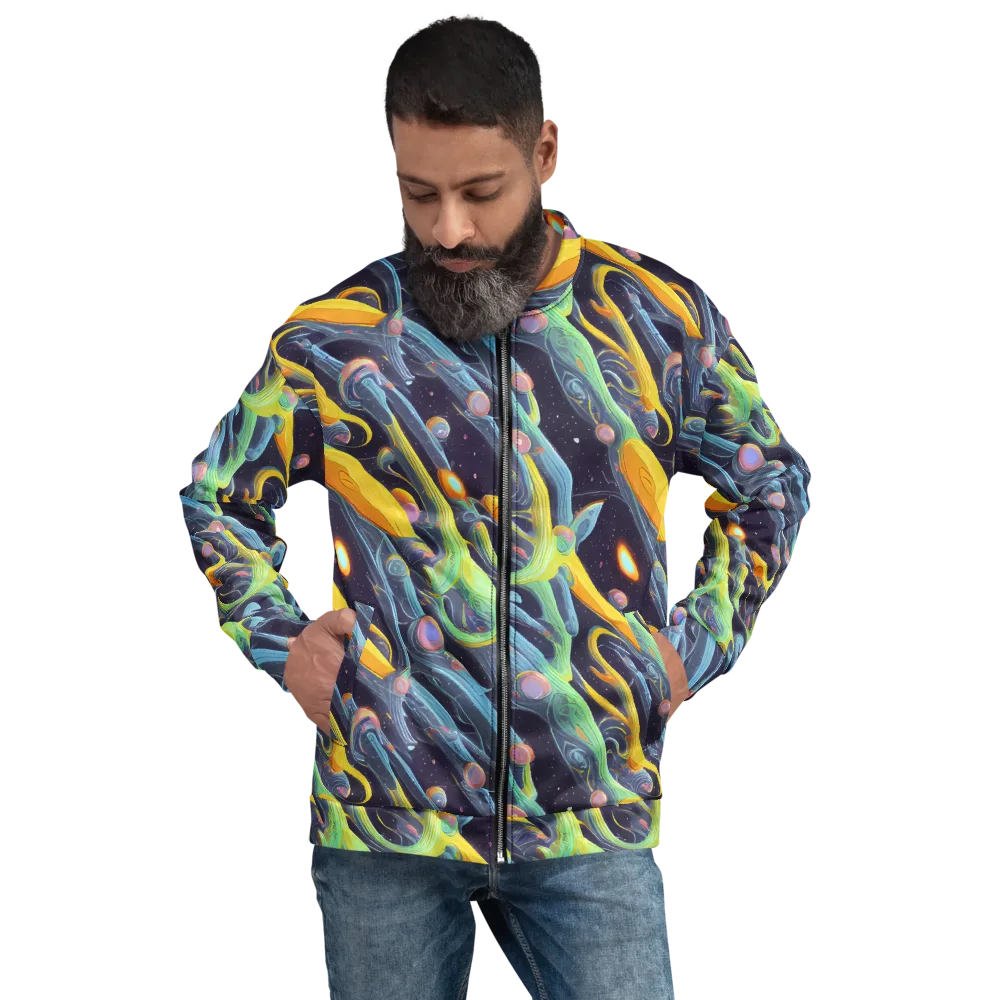 Interstellar Flow on Bomber Jacket — Front