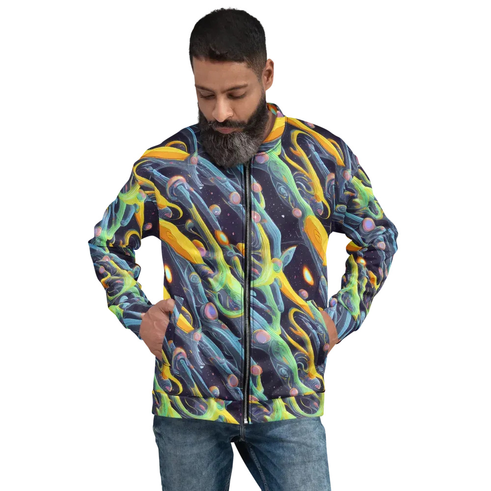 Interstellar Flow on Bomber Jacket — Front