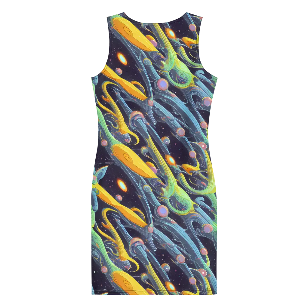 Interstellar Flow on Bodycon Dress — Back