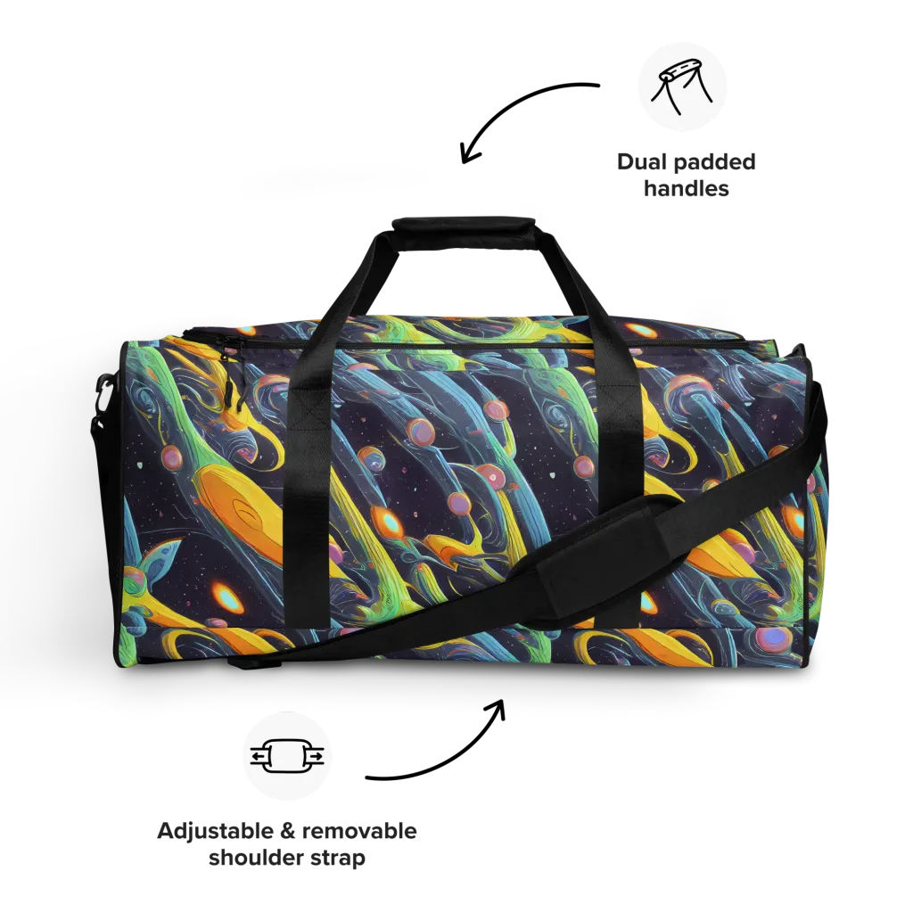 Interstellar Flow on Duffle Bag — Front