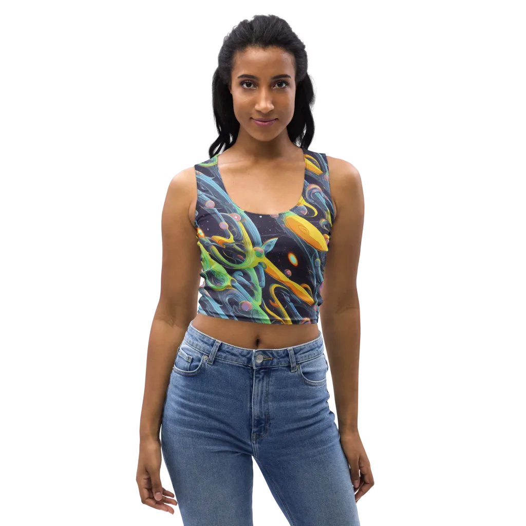 Interstellar Flow on Crop Top — Front