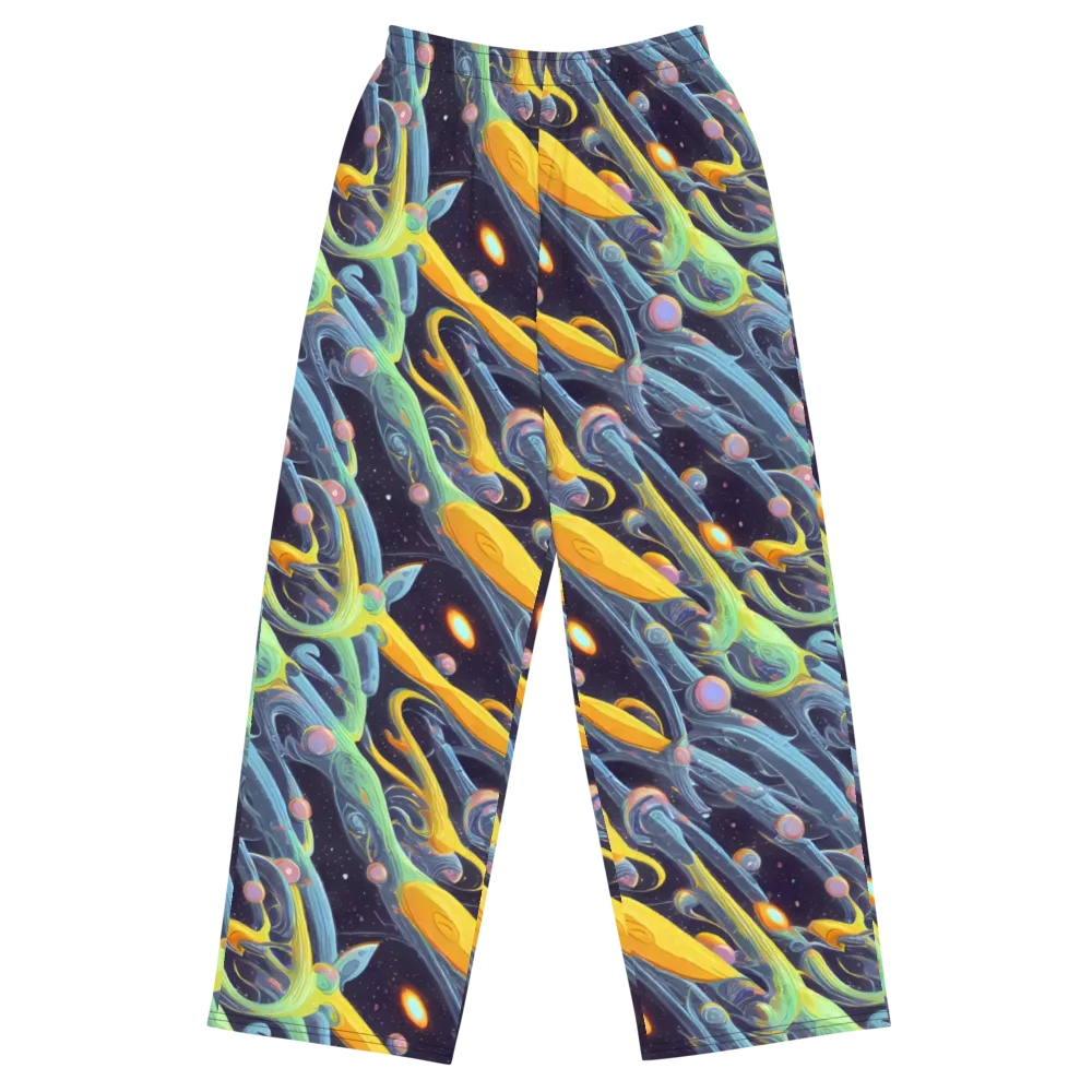 Interstellar Flow on Wide-Leg Pants — Front