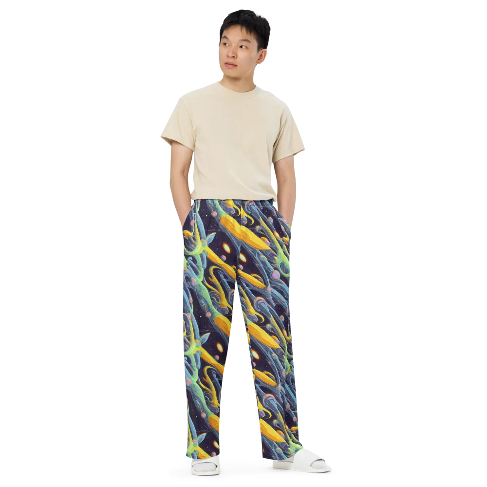 Interstellar Flow on Wide-Leg Pants — Front