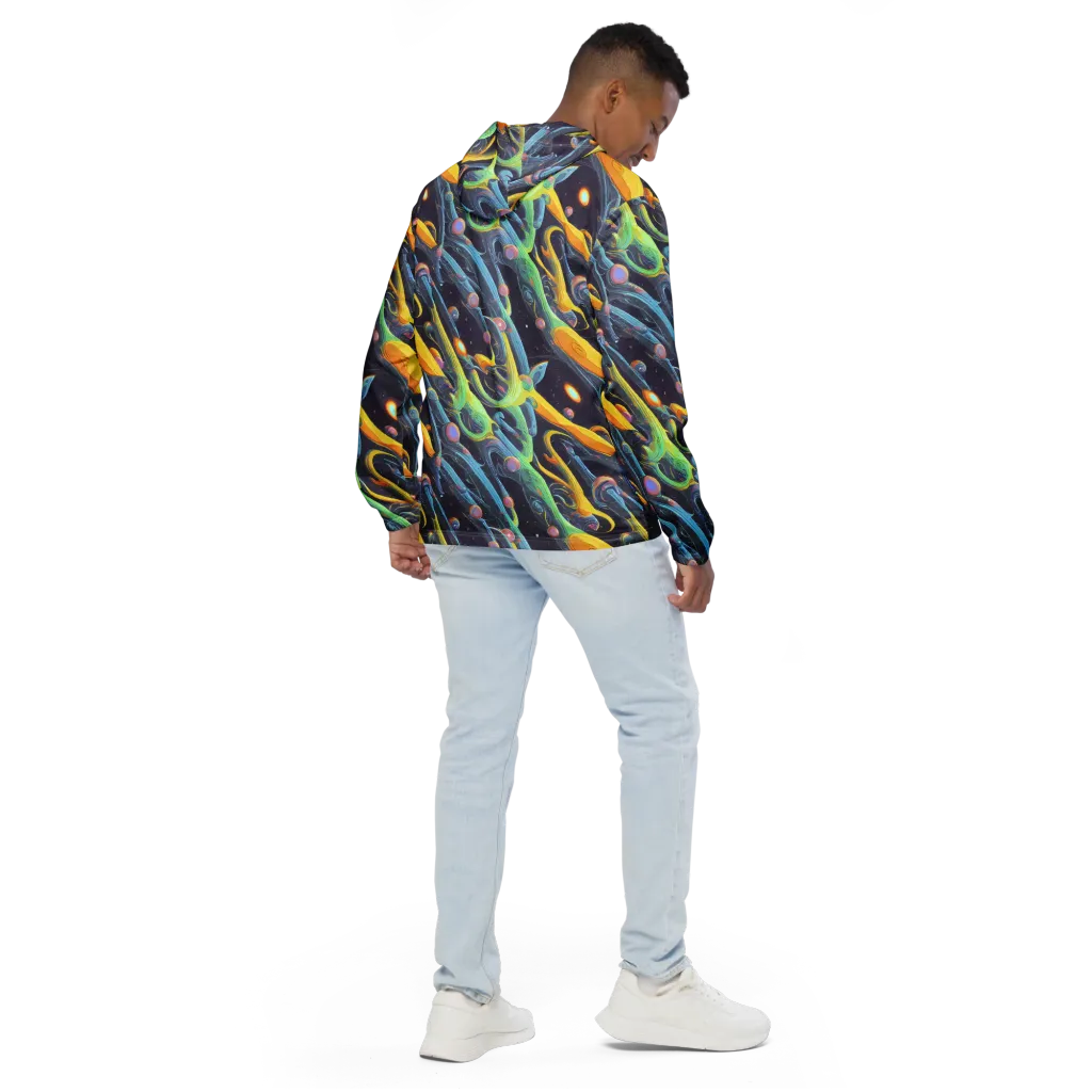 Interstellar Flow on Men's Windbreaker — Back