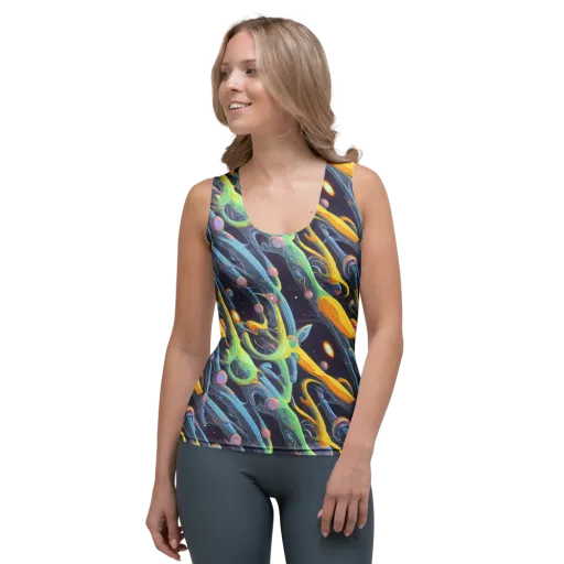Interstellar Flow on a Women's Tank Top