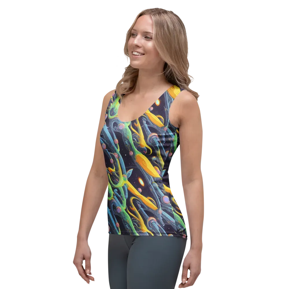 Interstellar Flow on Women's Tank Top — Left Front