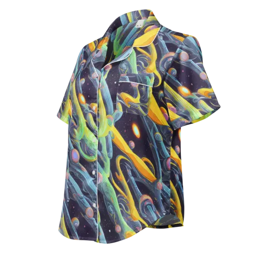 Interstellar Flow on a Women's Short Sleeve Pajama Top