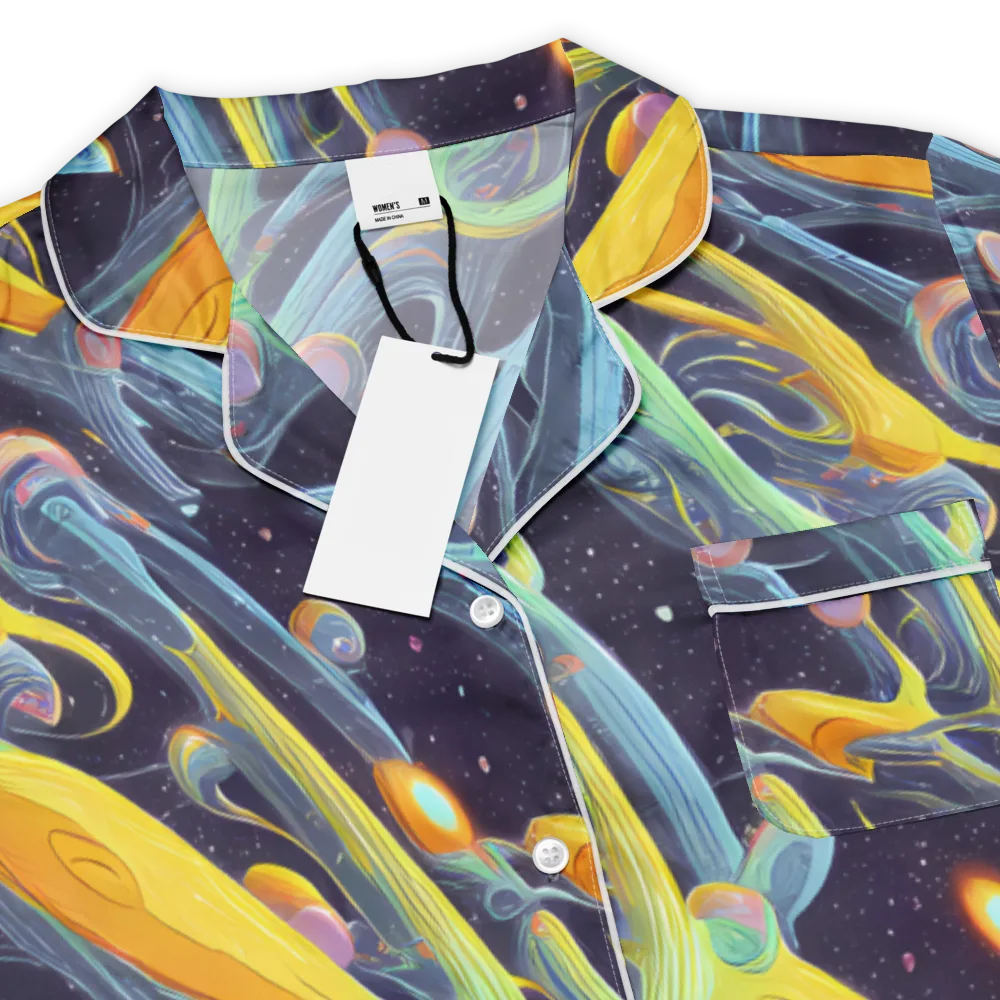 Interstellar Flow on Women's Short Sleeve Pajama Top — Product details