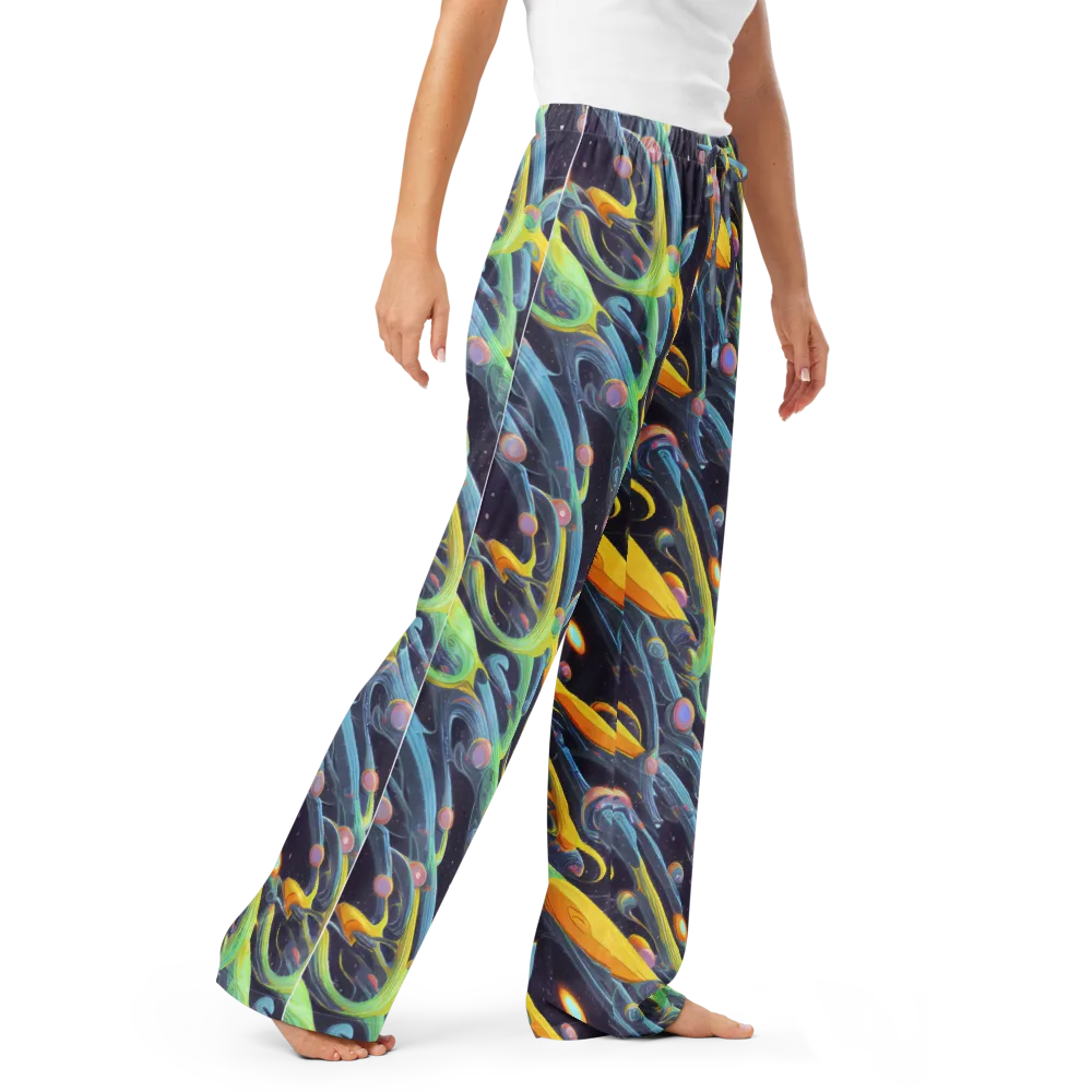 Interstellar Flow on Women's Pajama Pants — Right Front