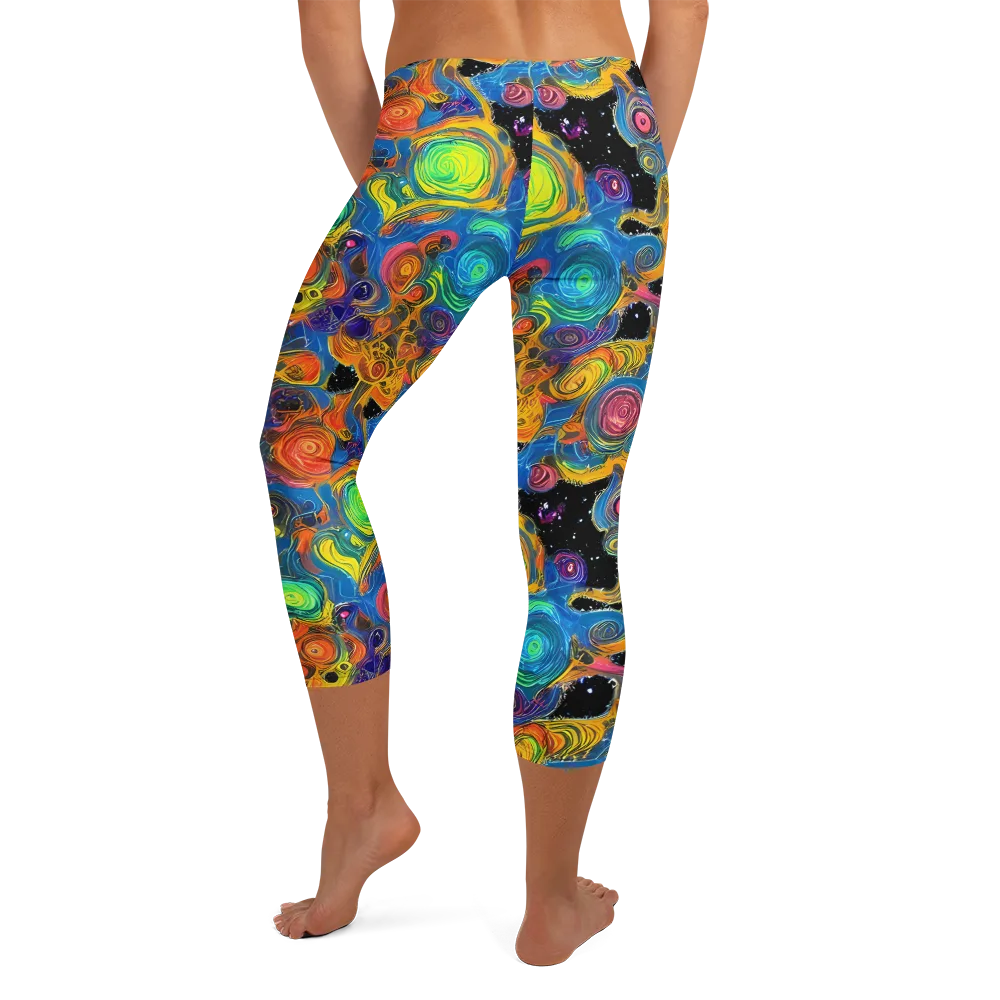 Rainbow Abyss on Capri Leggings — Back
