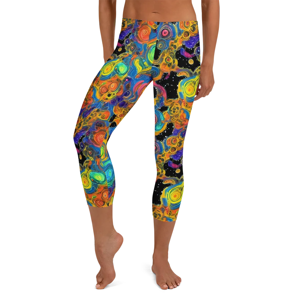 Rainbow Abyss on Capri Leggings — Front