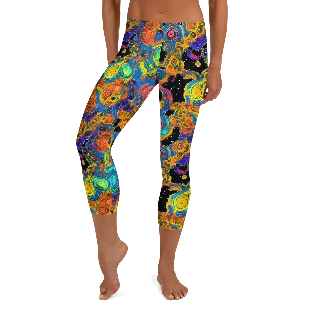 Rainbow Abyss on Capri Leggings — Front