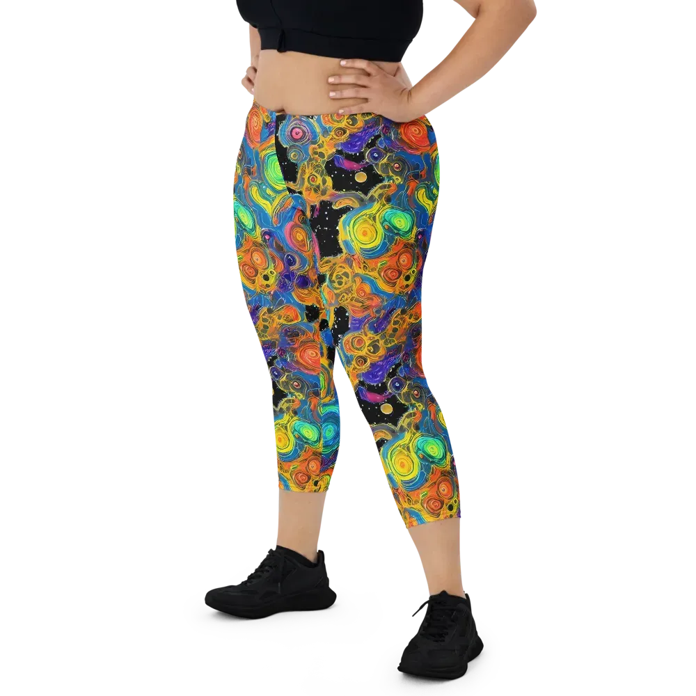 Rainbow Abyss on Capri Leggings — Front