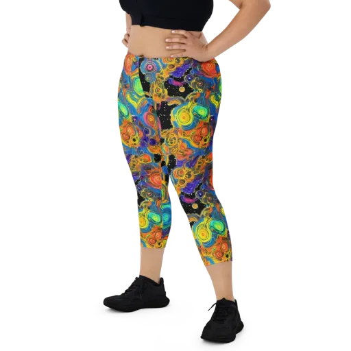 Rainbow Abyss on a Capri Leggings