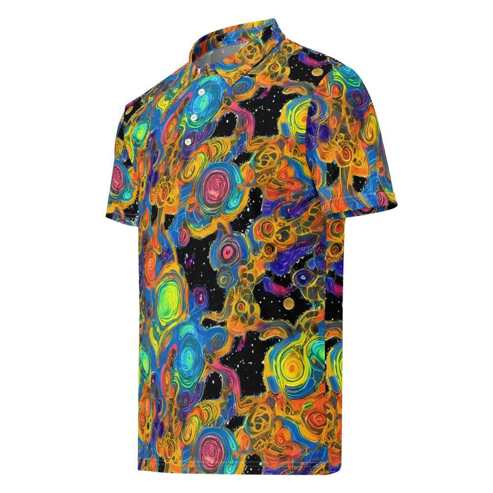 Rainbow Abyss on Men's Slim Fit Polo Shirt — Left Front