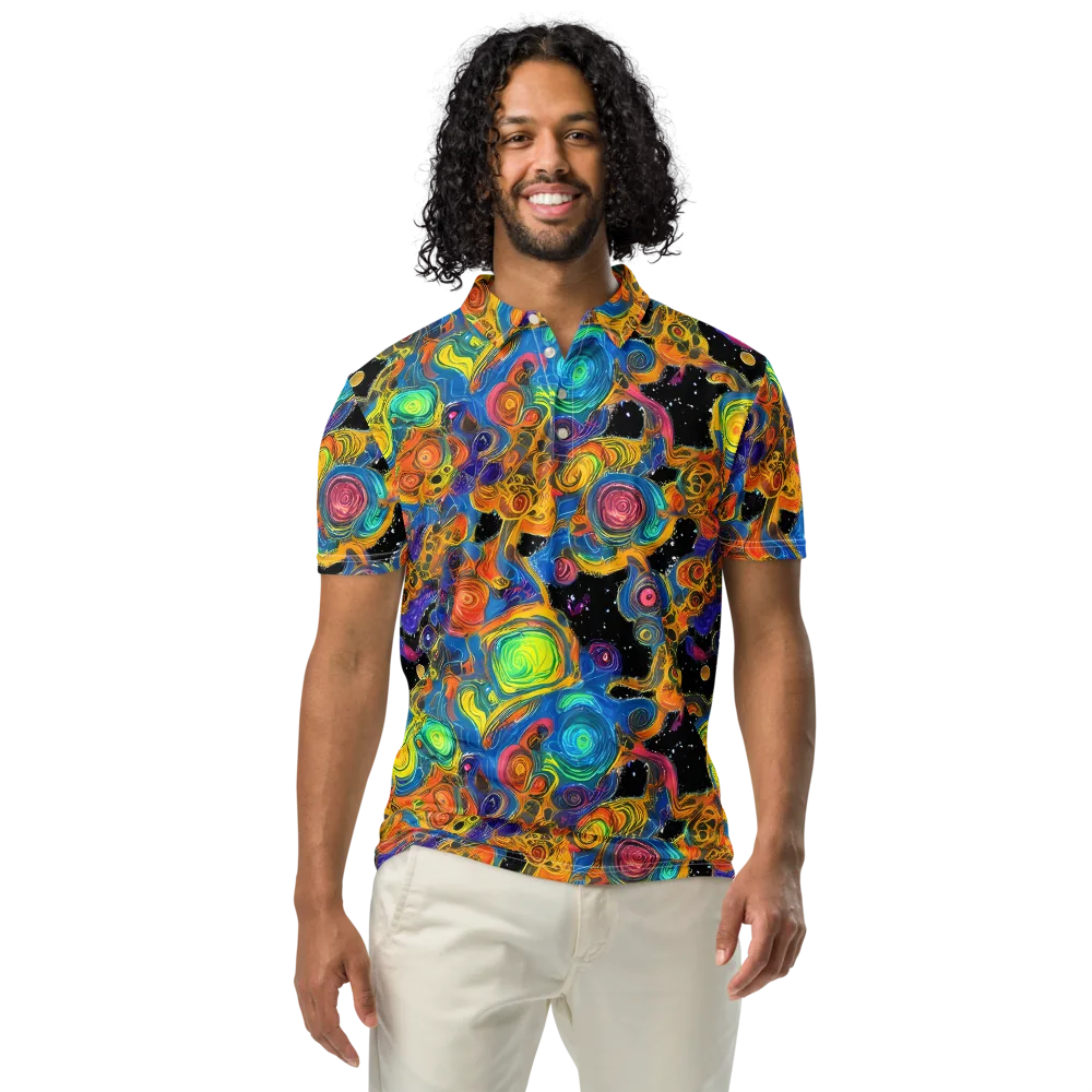 Rainbow Abyss on Men's Slim Fit Polo Shirt — Front