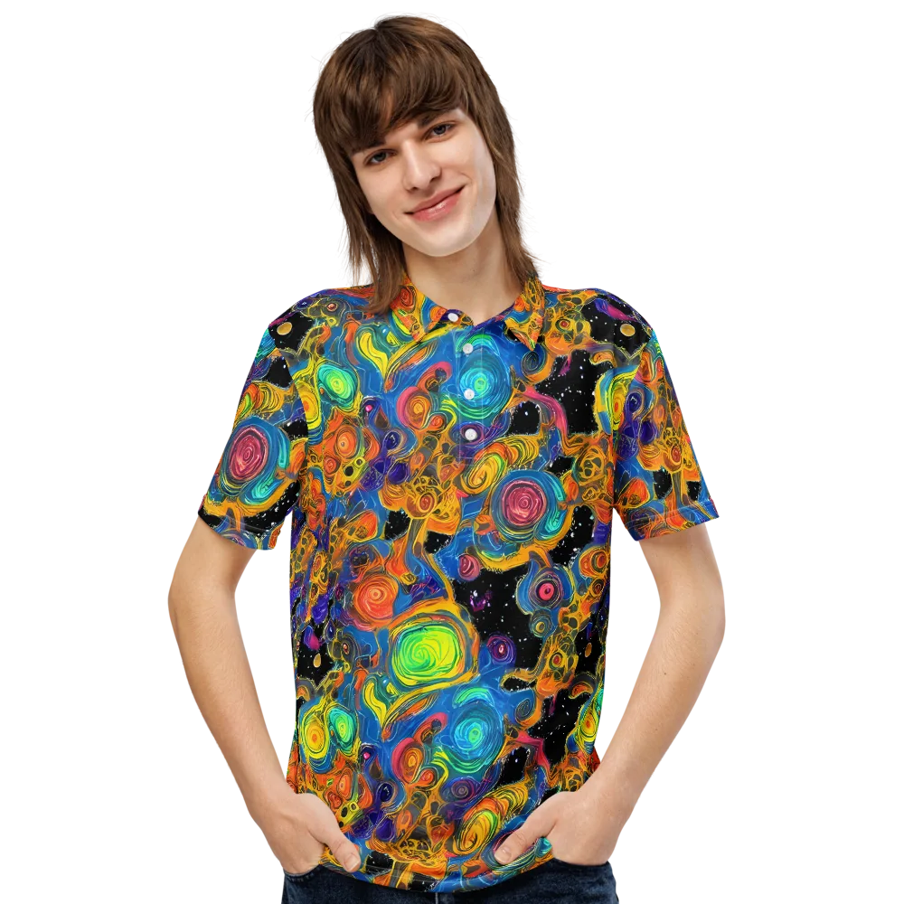 Rainbow Abyss on Men's Slim Fit Polo Shirt — Front