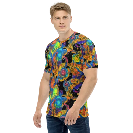 Rainbow Abyss on a Men's Crew Neck T-Shirt