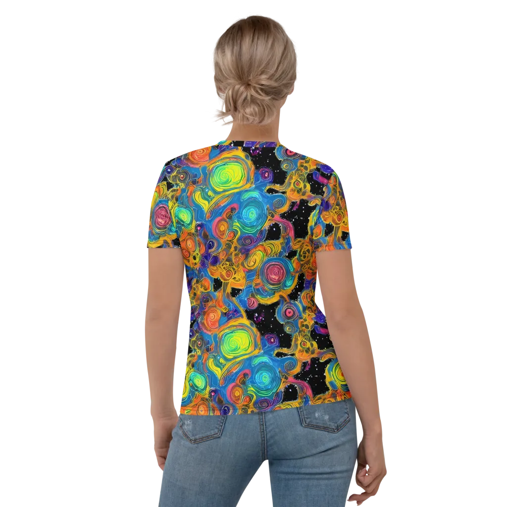 Rainbow Abyss on Women's Crew Neck T-Shirt — Back