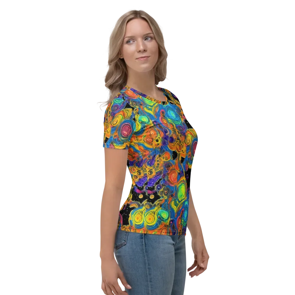 Rainbow Abyss on Women's Crew Neck T-Shirt — Right