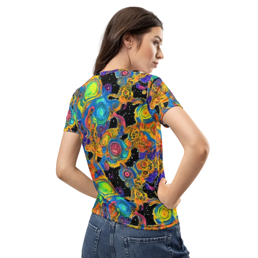 Rainbow Abyss on Women's Crew Neck T-Shirt — Back