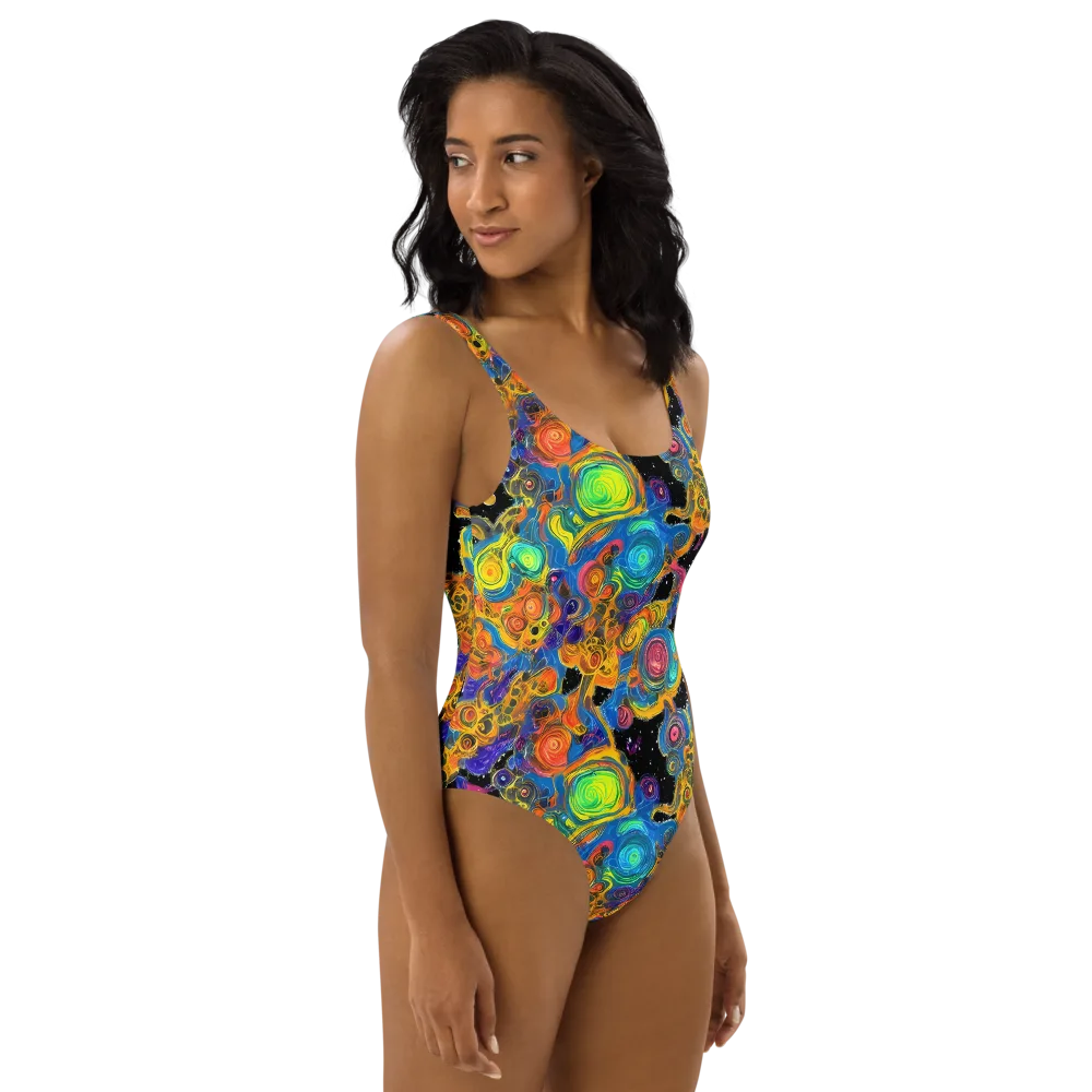 Rainbow Abyss on One-Piece Swimsuit — Right