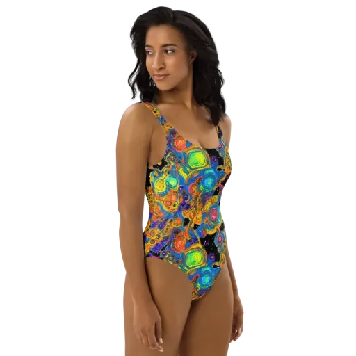 Rainbow Abyss on a One-Piece Swimsuit