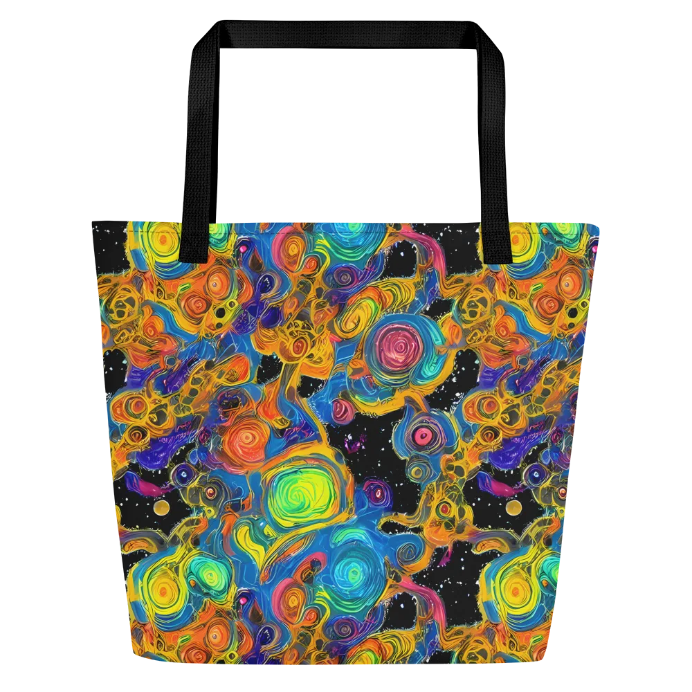 Rainbow Abyss on Large Tote Bag W/ Pocket — Front